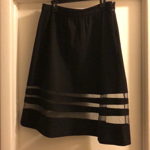 Carmen Marc Valvo Dresses & Skirts - Size 10 black skirt with mesh detail